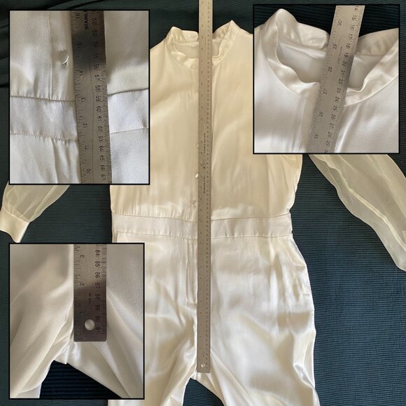 NEW Custom Silk Wedding Bridal Jumpsuit Queer Androgenous Formal Unique Suit - Picture 13 of 16